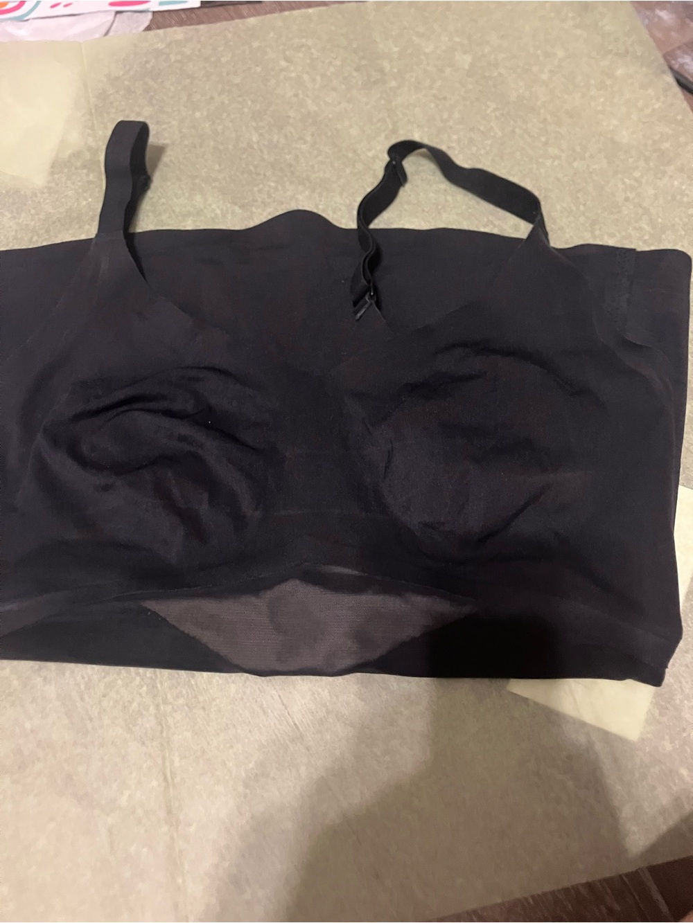 athletica Black Performance Top with Printed Care Label
